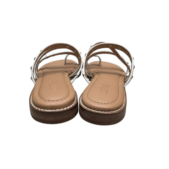 Women’s Crevo White Leather Polly Studded Strappy Slip-On Sandals: 6.5 - Picture 7 of 8
